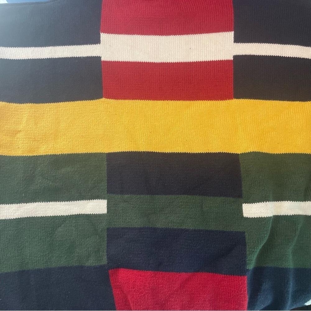 Nautica Large Men’s Retro Sweater 100% Cotton Red White Blue PRELOVED - Picture 4 of 15
